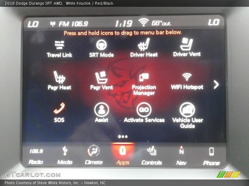 White Knuckle / Red/Black 2018 Dodge Durango SRT AWD