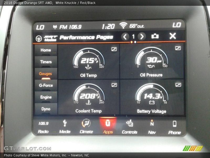 White Knuckle / Red/Black 2018 Dodge Durango SRT AWD