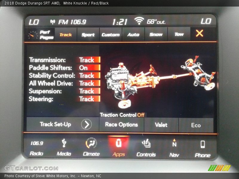 White Knuckle / Red/Black 2018 Dodge Durango SRT AWD