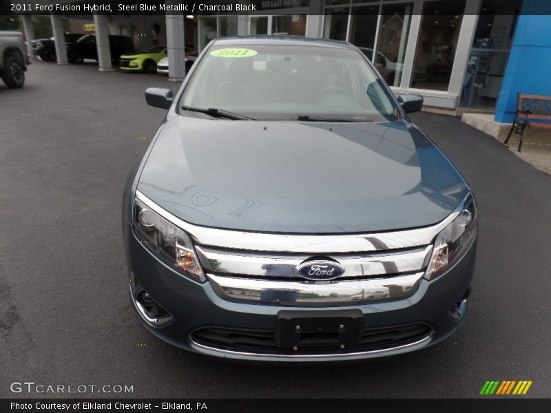 Steel Blue Metallic / Charcoal Black 2011 Ford Fusion Hybrid