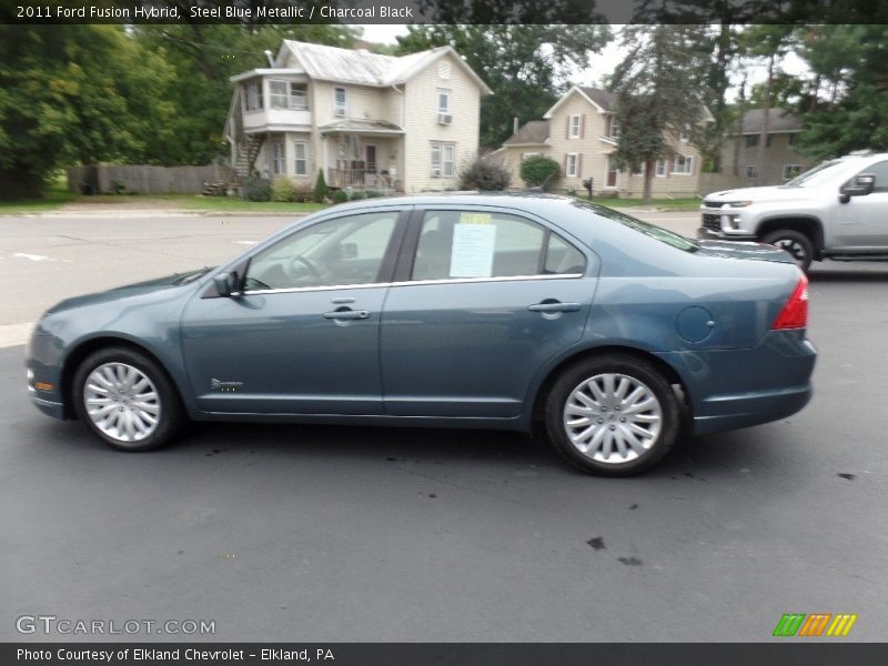 Steel Blue Metallic / Charcoal Black 2011 Ford Fusion Hybrid