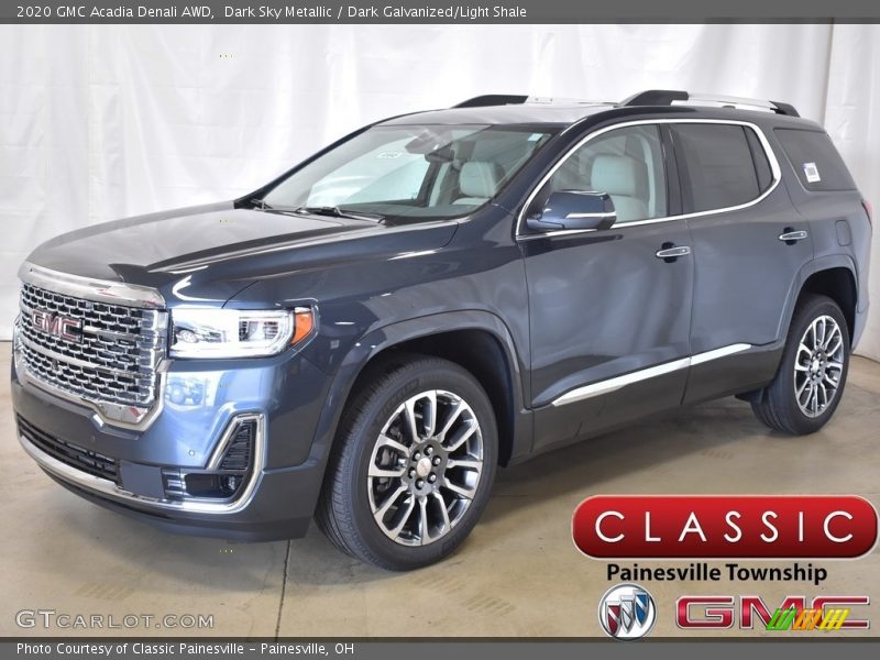 Dark Sky Metallic / Dark Galvanized/Light Shale 2020 GMC Acadia Denali AWD