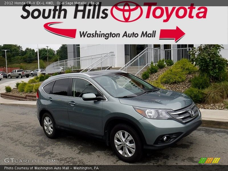 Opal Sage Metallic / Beige 2012 Honda CR-V EX-L 4WD