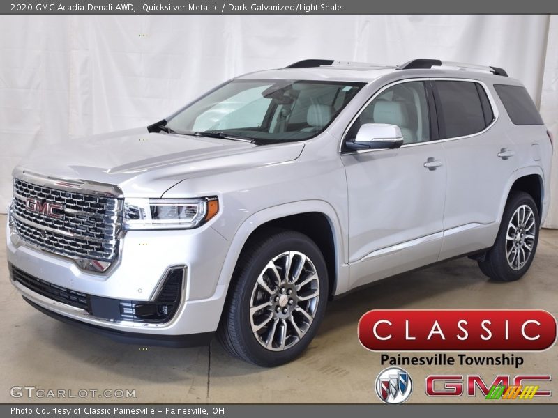 Quicksilver Metallic / Dark Galvanized/Light Shale 2020 GMC Acadia Denali AWD