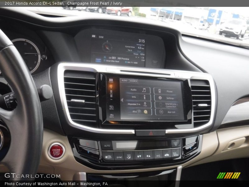 Champagne Frost Pearl / Ivory 2017 Honda Accord EX-L Sedan