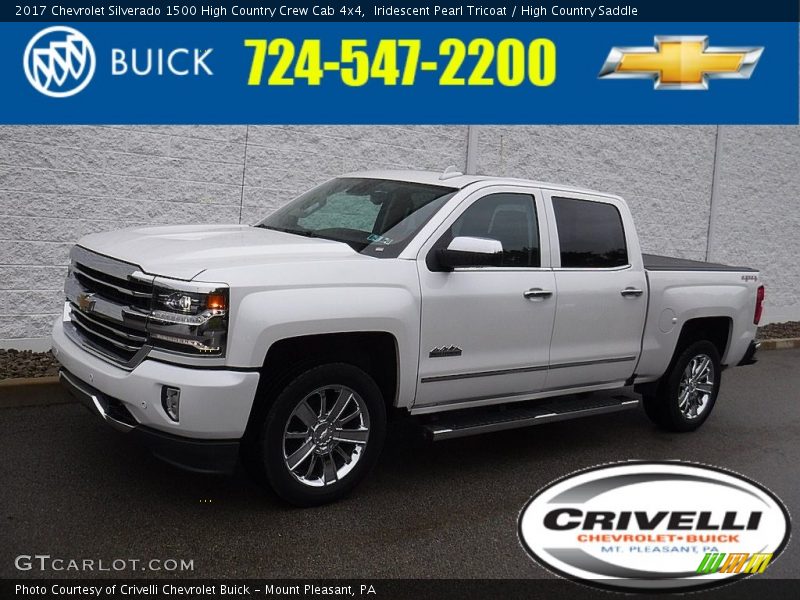 Iridescent Pearl Tricoat / High Country Saddle 2017 Chevrolet Silverado 1500 High Country Crew Cab 4x4