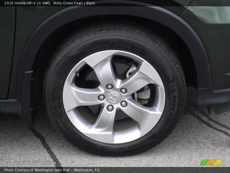 Misty Green Pearl / Black 2016 Honda HR-V LX AWD