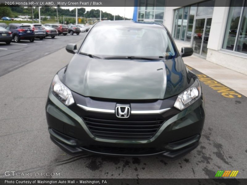 Misty Green Pearl / Black 2016 Honda HR-V LX AWD