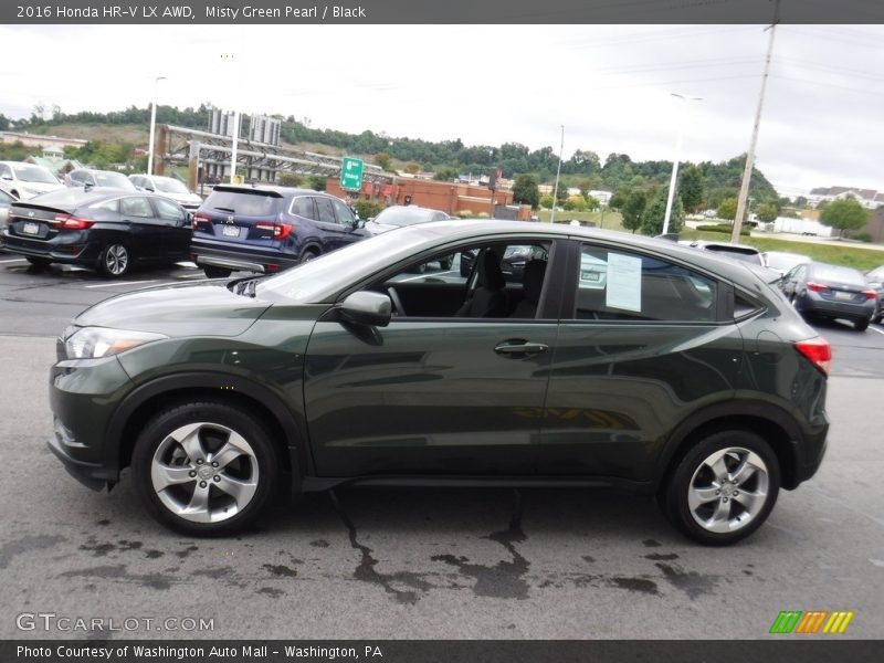 Misty Green Pearl / Black 2016 Honda HR-V LX AWD