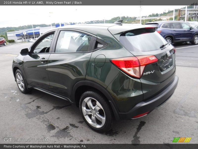 Misty Green Pearl / Black 2016 Honda HR-V LX AWD
