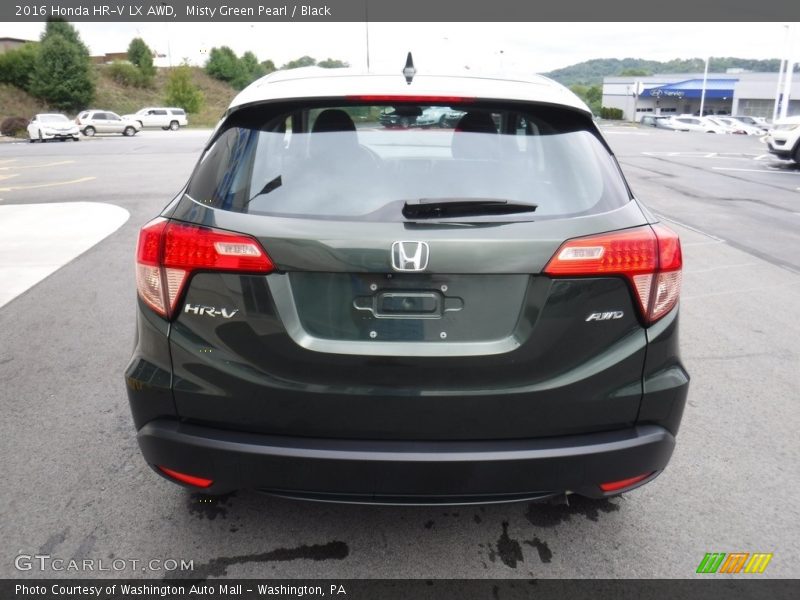Misty Green Pearl / Black 2016 Honda HR-V LX AWD