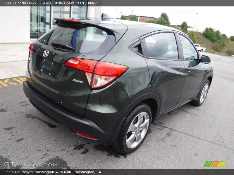 Misty Green Pearl / Black 2016 Honda HR-V LX AWD
