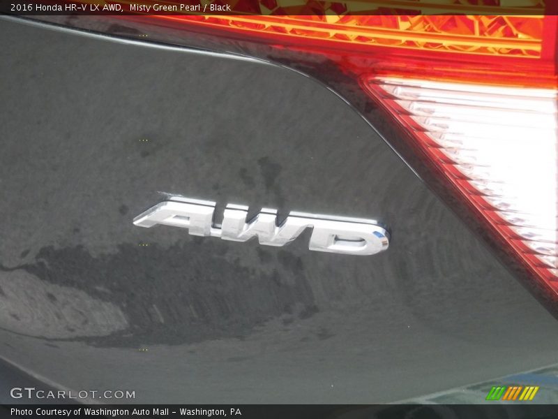 Misty Green Pearl / Black 2016 Honda HR-V LX AWD
