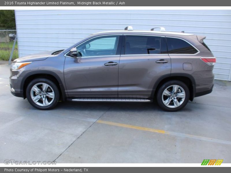 Midnight Black Metallic / Ash 2016 Toyota Highlander Limited Platinum