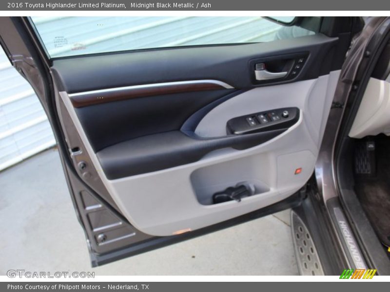 Midnight Black Metallic / Ash 2016 Toyota Highlander Limited Platinum