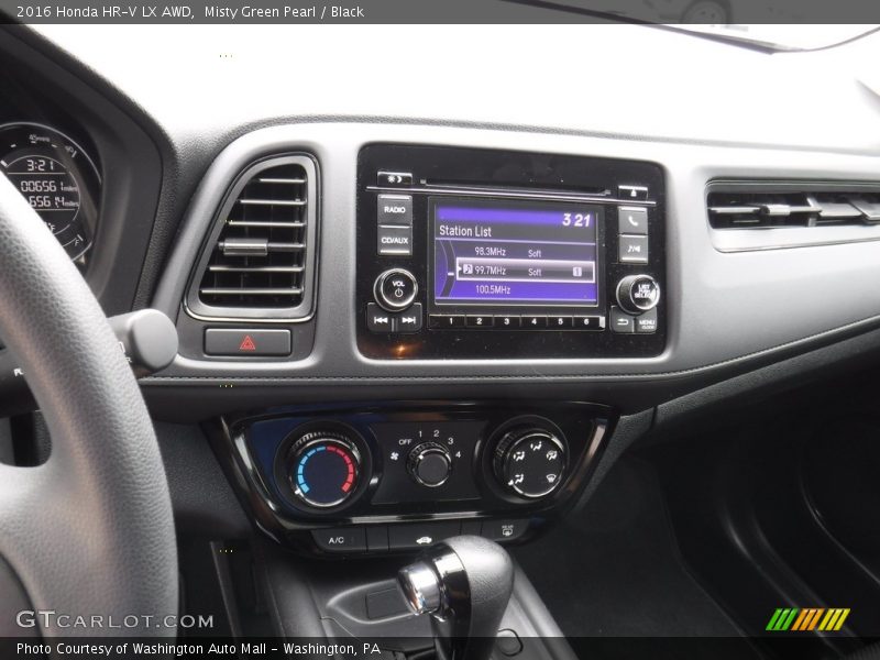 Misty Green Pearl / Black 2016 Honda HR-V LX AWD