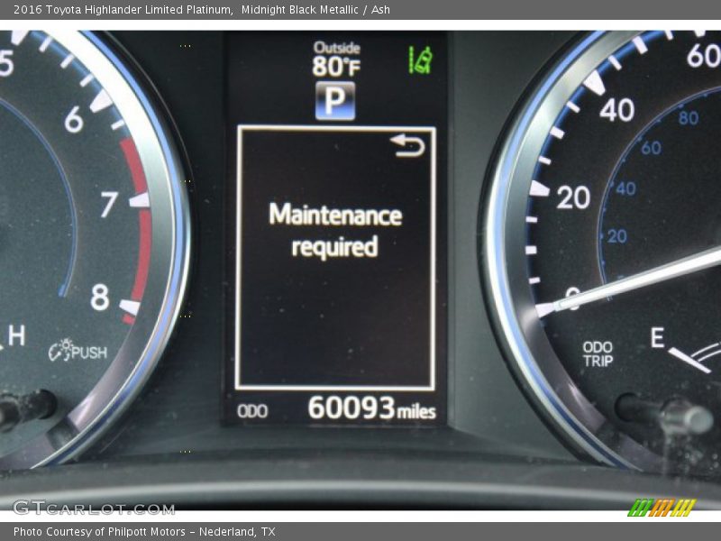 Midnight Black Metallic / Ash 2016 Toyota Highlander Limited Platinum