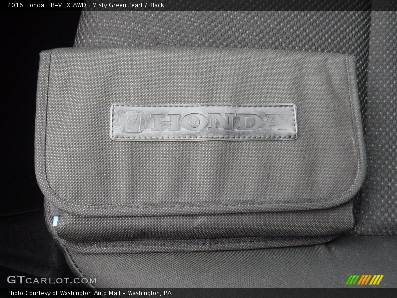 Misty Green Pearl / Black 2016 Honda HR-V LX AWD