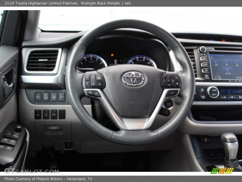 Midnight Black Metallic / Ash 2016 Toyota Highlander Limited Platinum