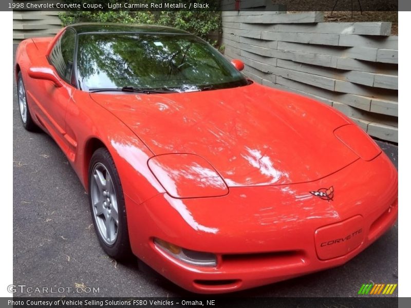 Light Carmine Red Metallic / Black 1998 Chevrolet Corvette Coupe