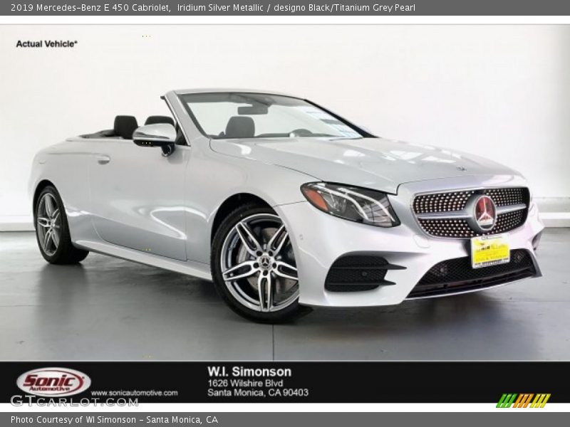 Iridium Silver Metallic / designo Black/Titanium Grey Pearl 2019 Mercedes-Benz E 450 Cabriolet