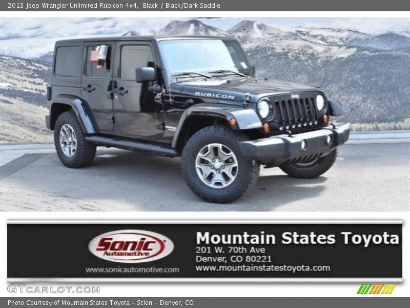 Black / Black/Dark Saddle 2013 Jeep Wrangler Unlimited Rubicon 4x4