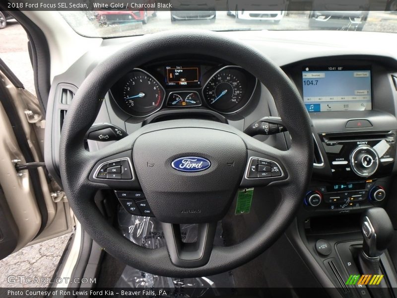 White Gold / Charcoal Black 2018 Ford Focus SEL Sedan