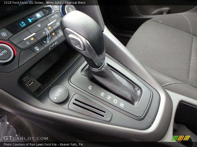 White Gold / Charcoal Black 2018 Ford Focus SEL Sedan
