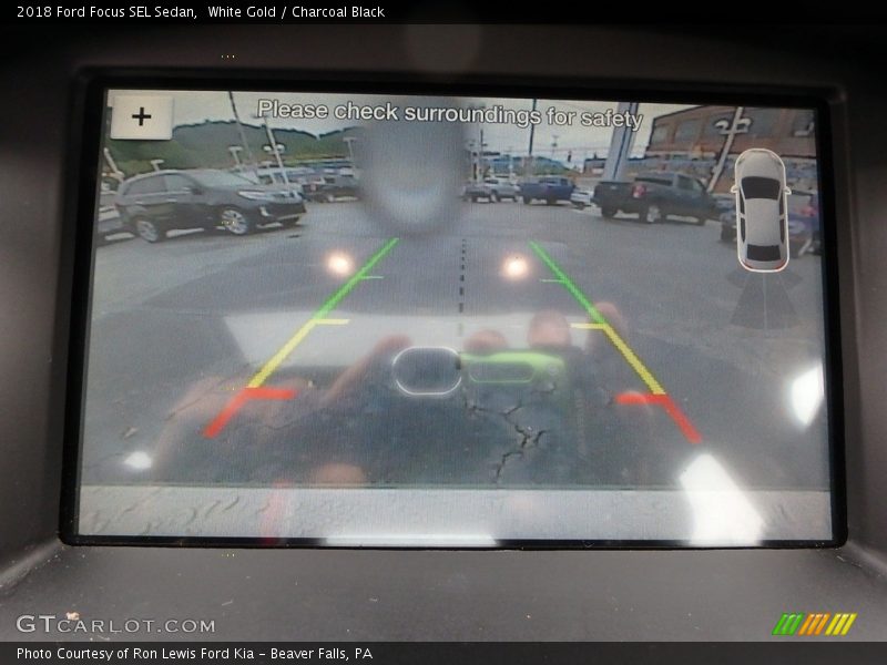 White Gold / Charcoal Black 2018 Ford Focus SEL Sedan