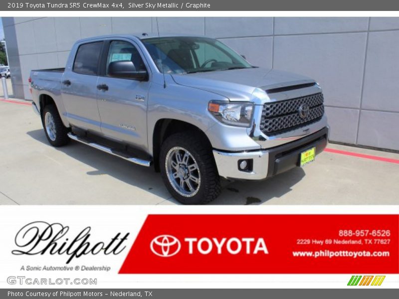 Silver Sky Metallic / Graphite 2019 Toyota Tundra SR5 CrewMax 4x4