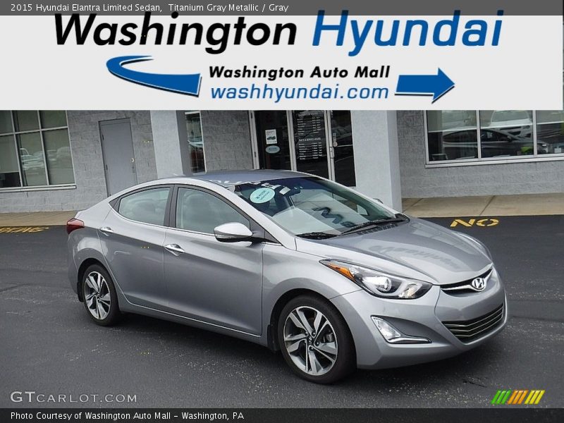 Titanium Gray Metallic / Gray 2015 Hyundai Elantra Limited Sedan