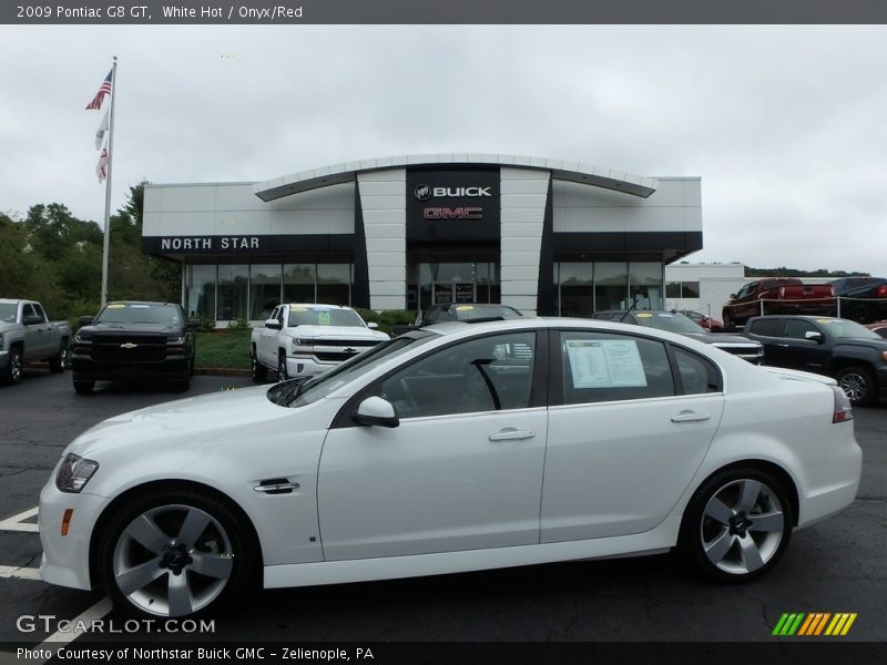 White Hot / Onyx/Red 2009 Pontiac G8 GT