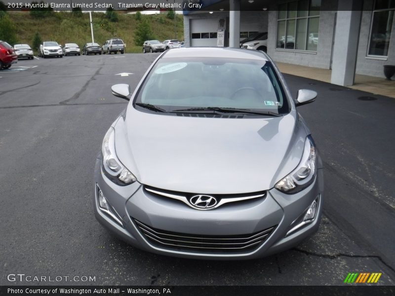 Titanium Gray Metallic / Gray 2015 Hyundai Elantra Limited Sedan