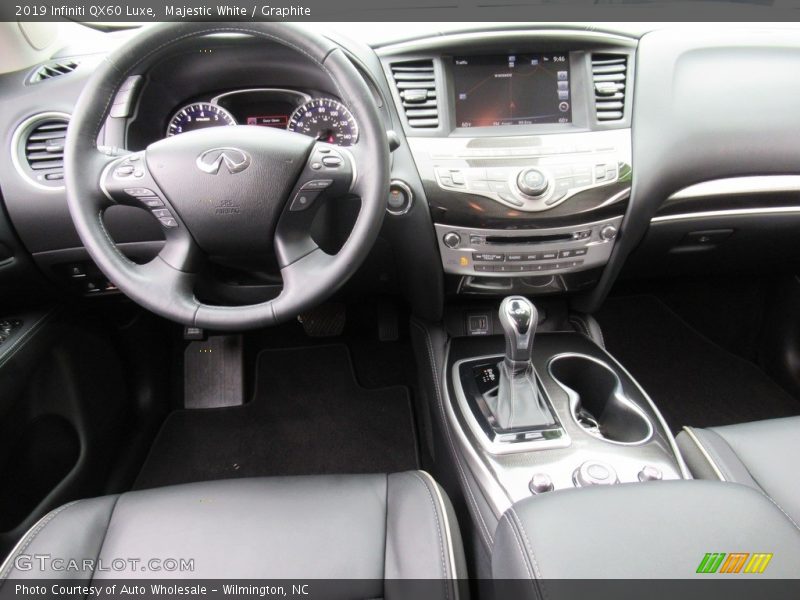 Majestic White / Graphite 2019 Infiniti QX60 Luxe