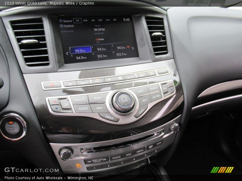 Majestic White / Graphite 2019 Infiniti QX60 Luxe