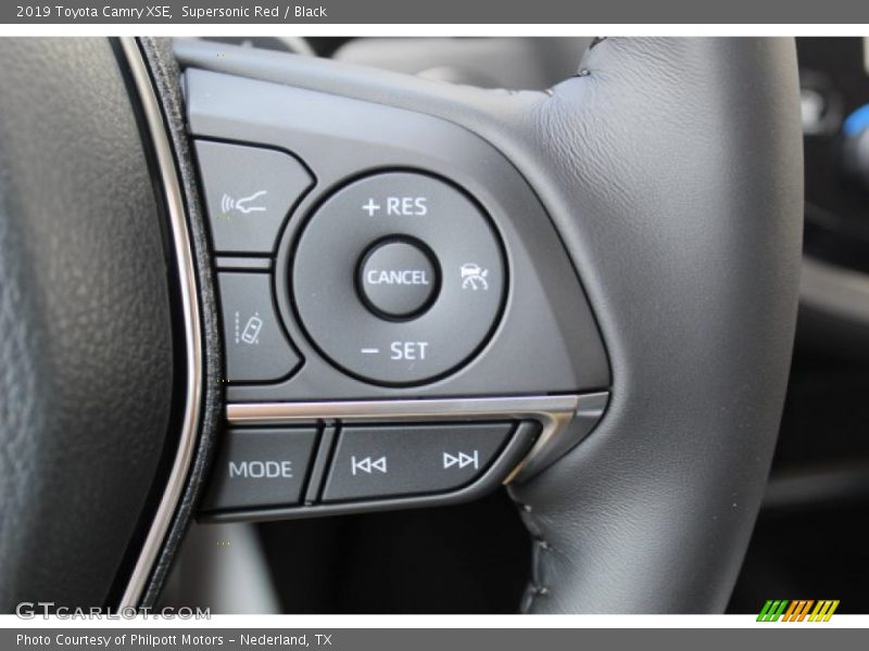 Supersonic Red / Black 2019 Toyota Camry XSE