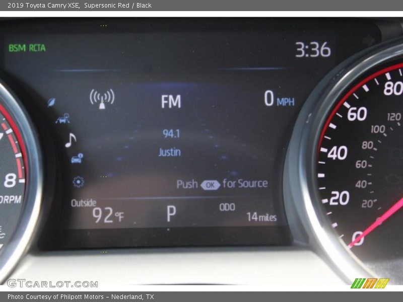 Supersonic Red / Black 2019 Toyota Camry XSE