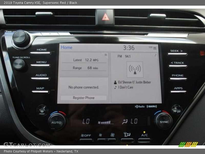 Supersonic Red / Black 2019 Toyota Camry XSE