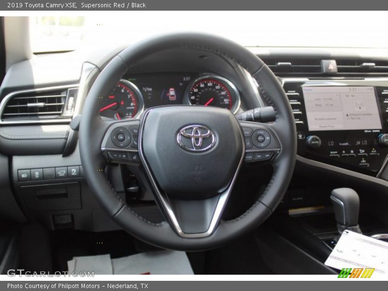 Supersonic Red / Black 2019 Toyota Camry XSE