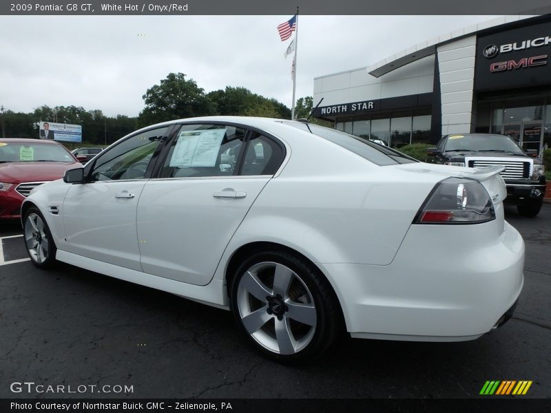 White Hot / Onyx/Red 2009 Pontiac G8 GT