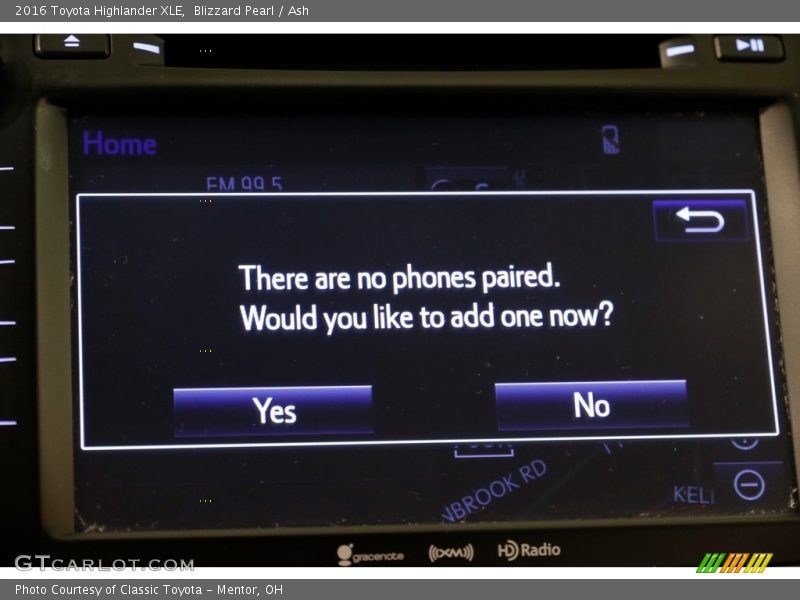 Blizzard Pearl / Ash 2016 Toyota Highlander XLE