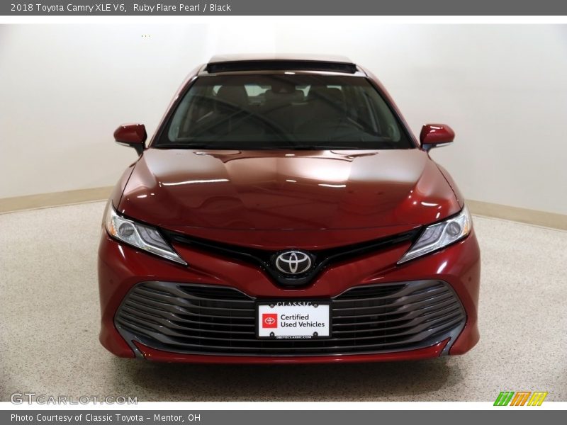 Ruby Flare Pearl / Black 2018 Toyota Camry XLE V6