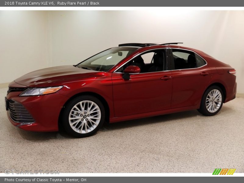 Ruby Flare Pearl / Black 2018 Toyota Camry XLE V6