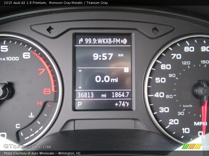 Monsoon Gray Metallic / Titanium Gray 2015 Audi A3 1.8 Premium