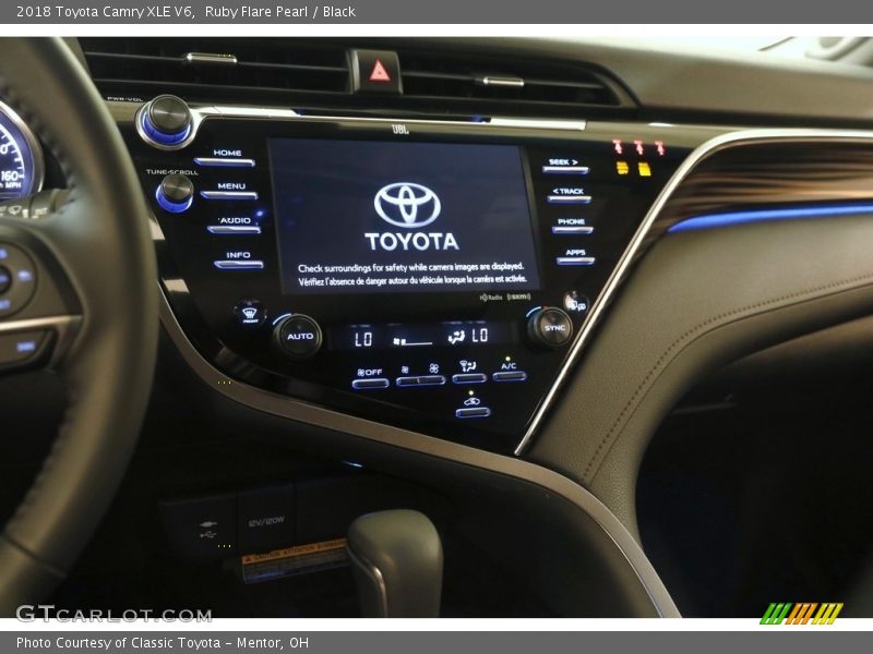 Ruby Flare Pearl / Black 2018 Toyota Camry XLE V6
