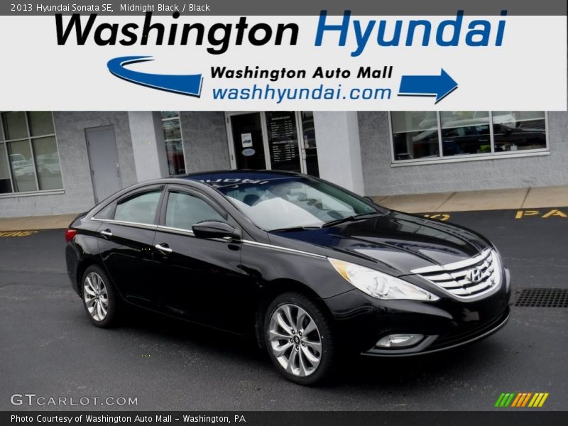 Midnight Black / Black 2013 Hyundai Sonata SE