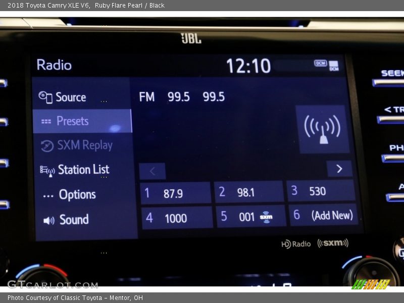 Ruby Flare Pearl / Black 2018 Toyota Camry XLE V6