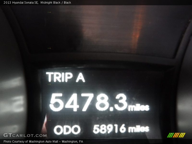 Midnight Black / Black 2013 Hyundai Sonata SE