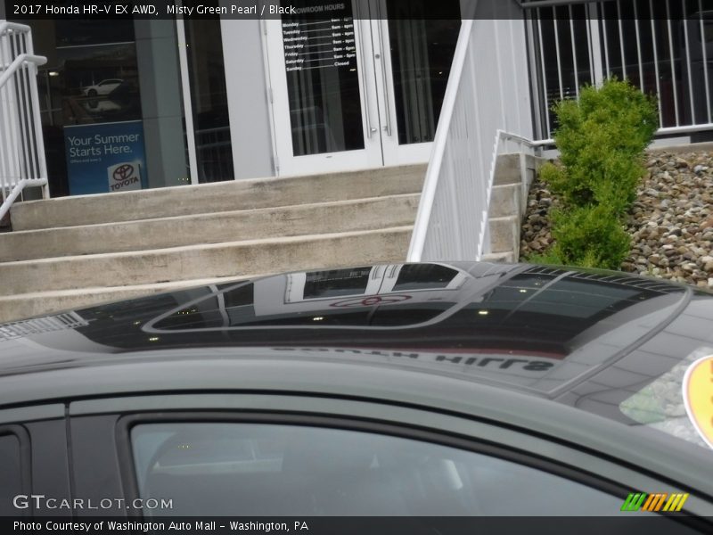 Misty Green Pearl / Black 2017 Honda HR-V EX AWD