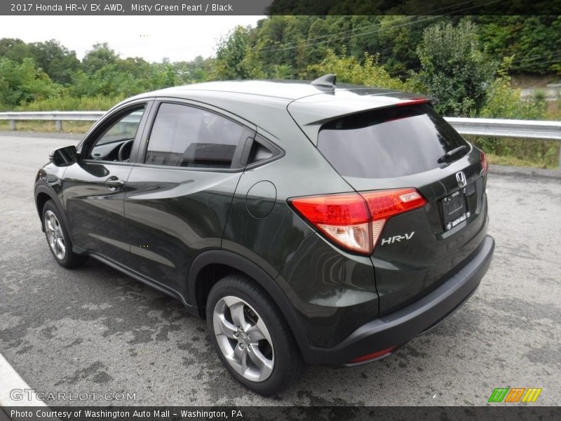 Misty Green Pearl / Black 2017 Honda HR-V EX AWD